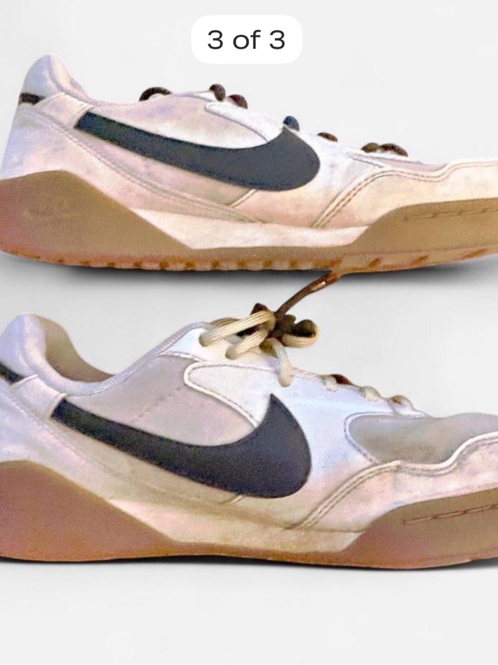 Nike White Sneakers with Black Swoosh